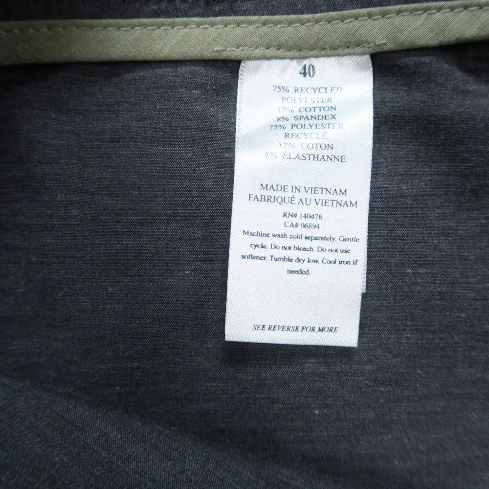 Faherty‎ Shorts Mens 40 Gray All Day Chino Stretch Zip Pocket Lightweight